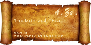 Arnstein Zsófia névjegykártya